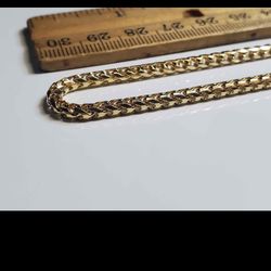 18K Diamond Cut Gold Franco Necklace 24 inch 38.0 grams , New