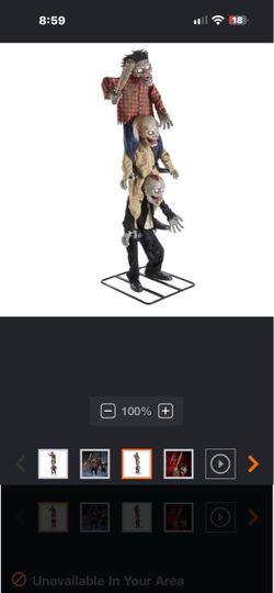 Stacked Zombies Animated Halloween Decoration