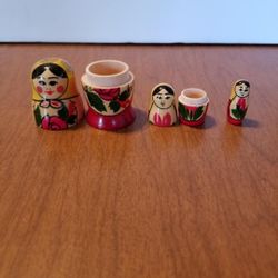 Set Of 3 3" Nesting Dolls Madein Russia
