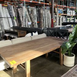 Reclaimed Oak Wood Dining Table 
