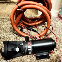 LDHTHOPI RV Macerator Pump, 12V 12GMP RV Macerator Pump with Quick-Release Function, Self-priming Suction RV Waste Pump for Marine, Campers, Kitchen, 