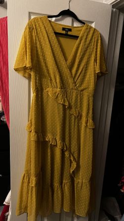 LULUS Pretty Mustard Dress