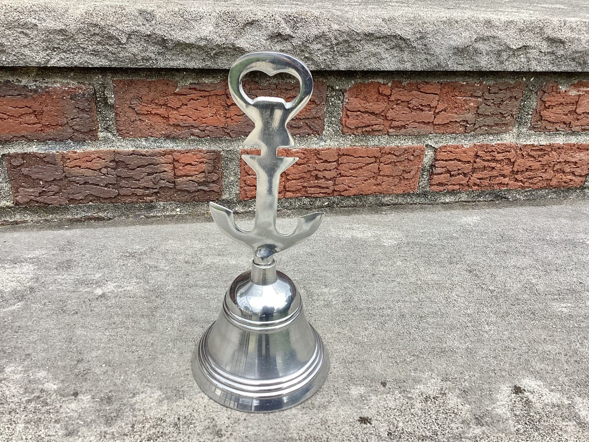 Metal Nautical Themed Handheld Boat / Dinner / School Bell Anchor Handle
