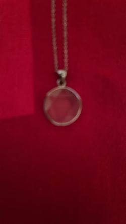 Energy Muse Silver Rose Quartz Crystal Pendant Necklace 
