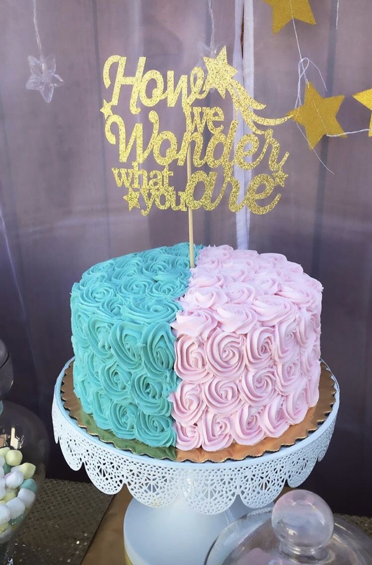 Twinkle twinkle little star cake topper for gender reveal