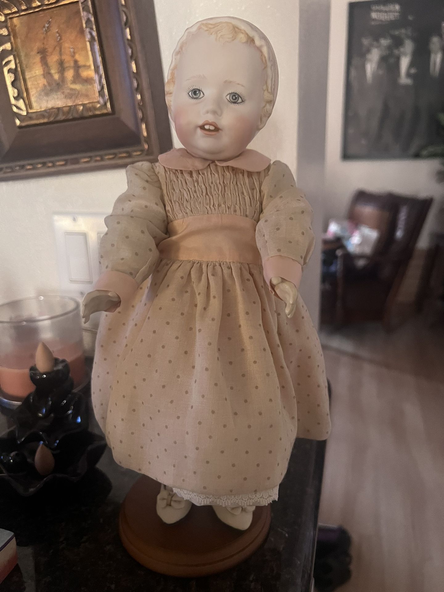 10” Ceramic And Composition Doll