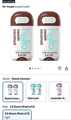Hello Sweet Coconut Deodorant 