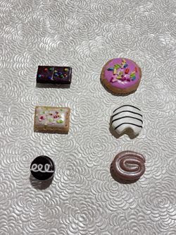 Set of 6 Handmade Fridge Snack Magnets 