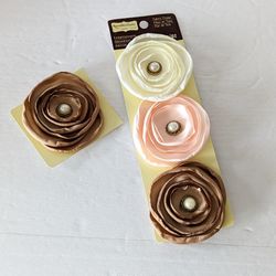 Recollections Fabric Flower Embellishments | 4 Pieces