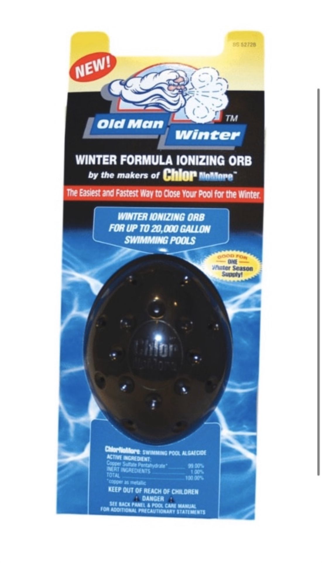 Chlor No More Winter Ionizing Swimming Pool Orb