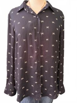 Banana Republic Women's Blouse Size Medium Navy