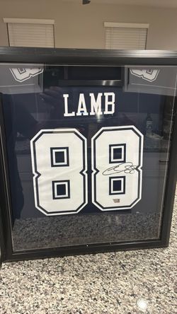 CeeDee Lamb #88 Signed Framed Dallas Cowboys Jersey