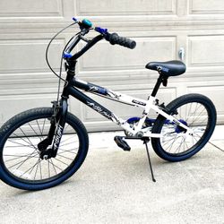 Boys 20” Bike In Blue & White with Bell & Stand