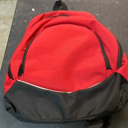 Augusta Sportswear Large Tri-Color Backpack, One Size, Red/Black/White 