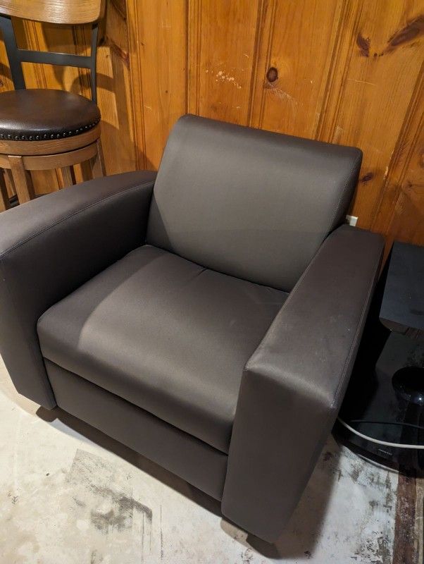 2 Gray Vinyl Chairs