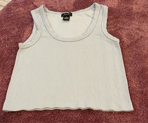 Justify ribbed light blue tank top- Small