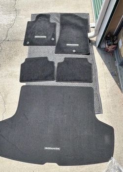 2015-2019.  Hyundai Sonata Floor Mats and Cargo Mat