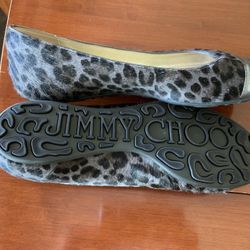 Jimmy Choo animal print flats