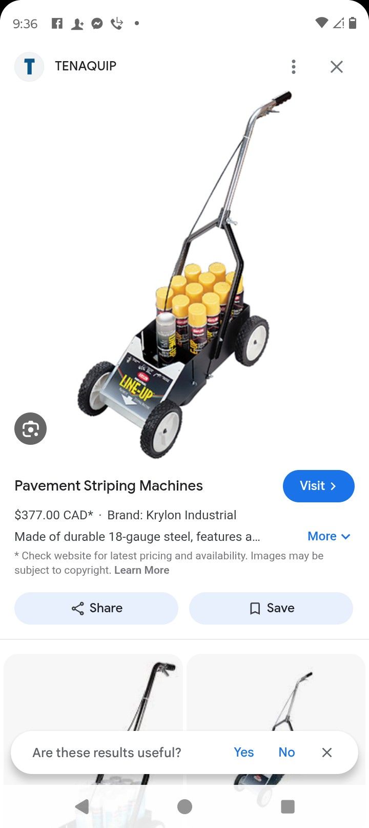 GREAT PRICE KRYLON PAVEMENT STRIPING MACHINE