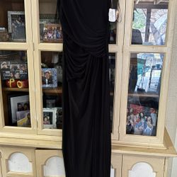 Formal Long Dress w/high Slit: Prom, Wedding, Graduation stretchy Snug Fitting