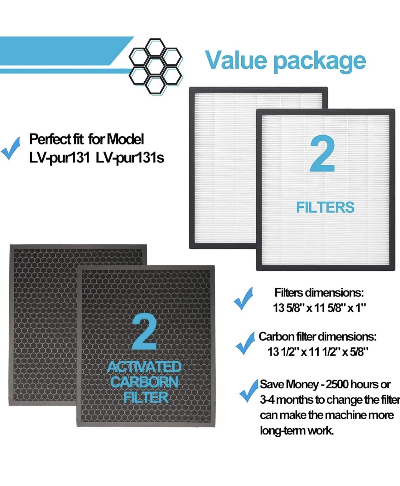 Aspire Vilter WuYan Parti Di Ricambio Per Levoit LV-PUR131, LV-PUR131S, LV- PUR131-RF Air Purifier