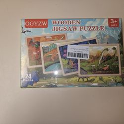 Dinosaur Wooden Puzzles Jigsaw KIDS New