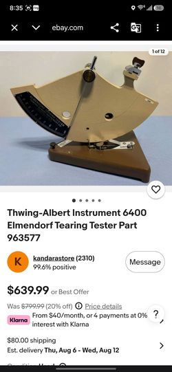 Tearing tester part