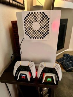 PS5 Disc Edition + Upgrades + 2 Controllers + Game - Excellent Condition