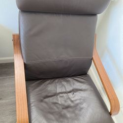 Brown Faux Leather Ikea Arm Chairs