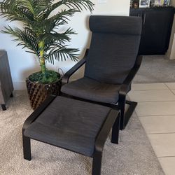 IKEA Chair And Foot Rest 