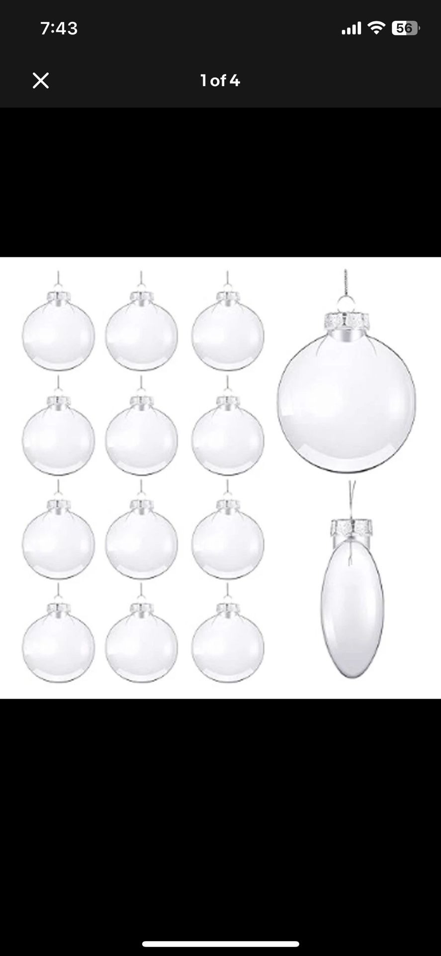 MAKE MARKET DIY Plastic Clear SIlver NWT Set of 25 Ornaments Craft Disk