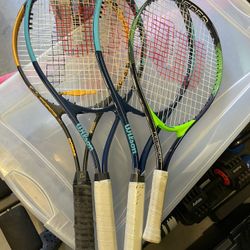 Set Of 4 Tennis Rackets