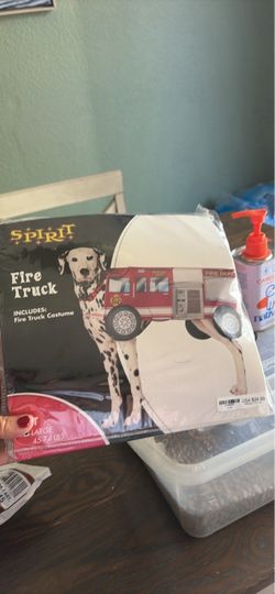 Spirit Fire Truck Dog Costume Large