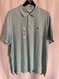 New LACOSTE POLO For men’s Sz 9 / 4XL in light blue