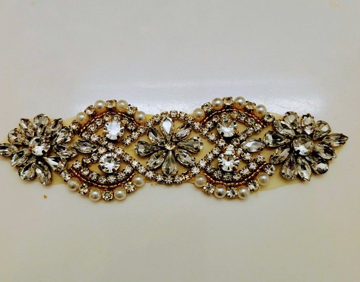 Wedding Dress Sash Or Hair Band Bride Applique Bridal Sash