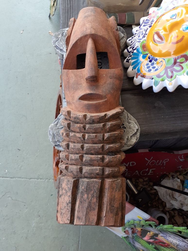 Carved wooden mask