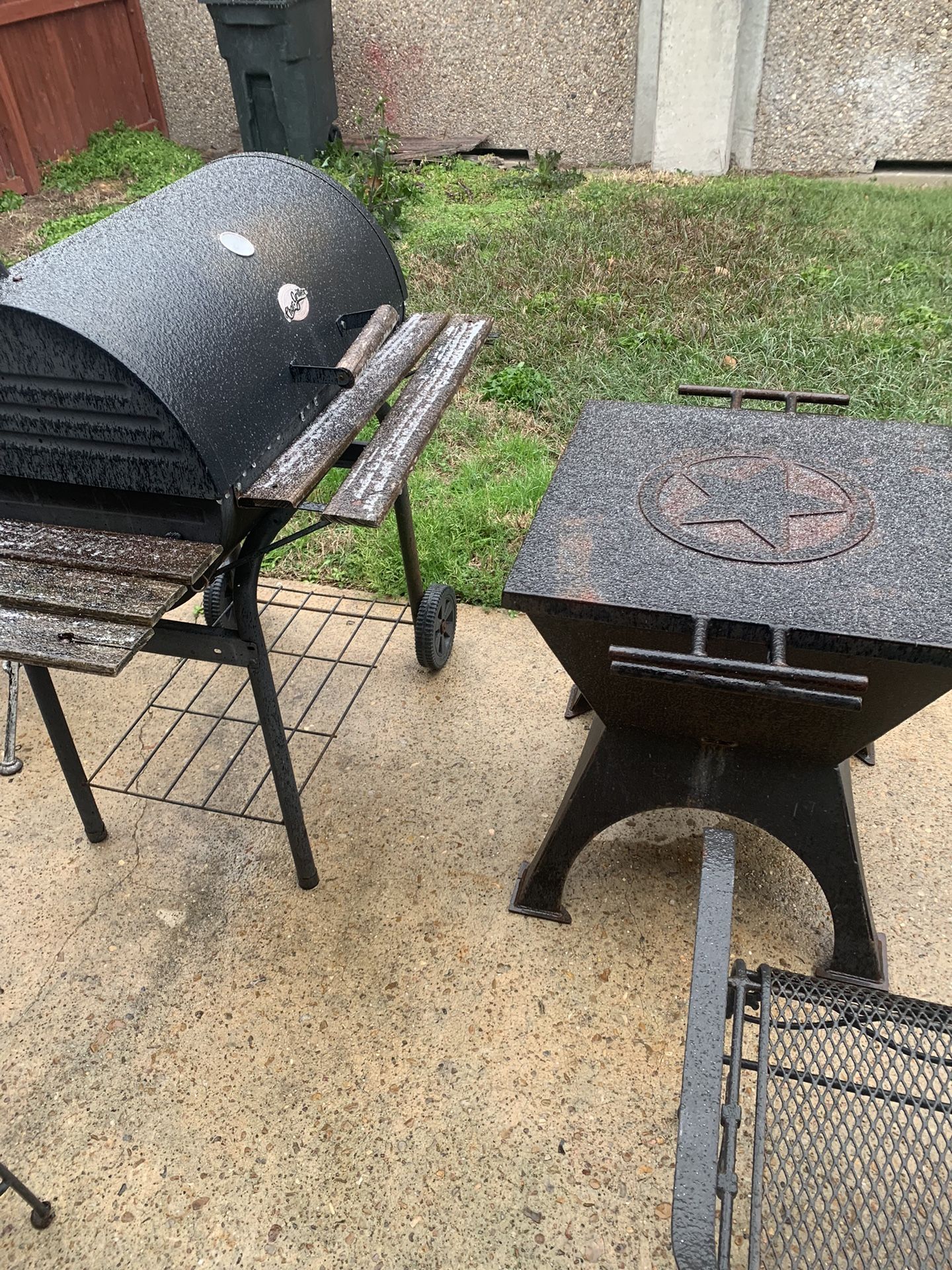 Steal Grill BBQ Pit