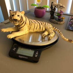 Vintage Made in China PVC Siberian Tiger Toy AAA Toys Large Rubber Tiger - Rare Vintage Plastic 1980's Animal / Cake Topper