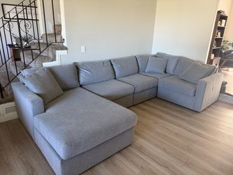 Ashely Furniture Modmax Next-Gen Nuvella Performance Fabric Modular Sectional