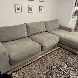 West Elm Dalton Couch + Chaise For Sale (original Price $3600)