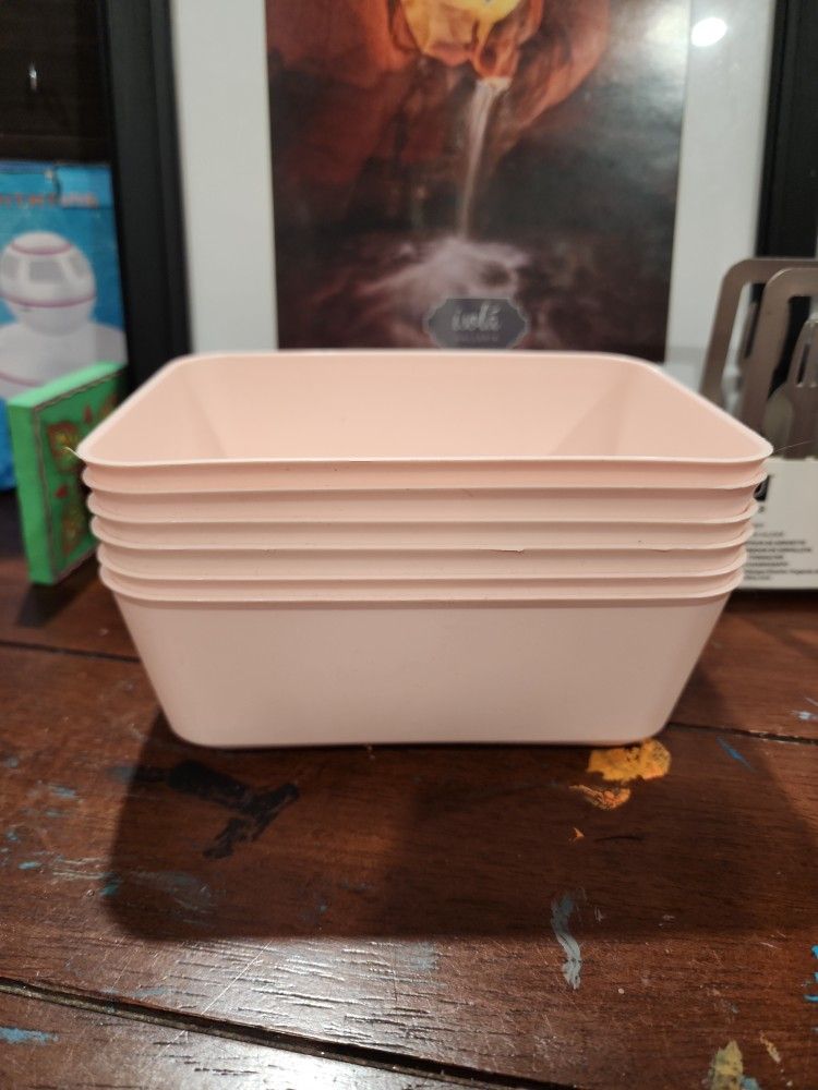 Small Gold Rose Plastic Containers