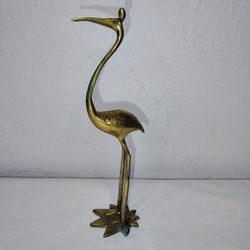 Brass Mid-Century Heron Ornament Unique