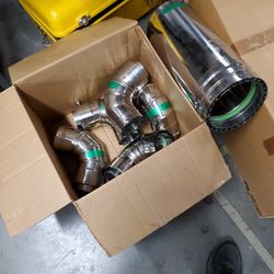 Gas line elbows and gas vent 2 wall