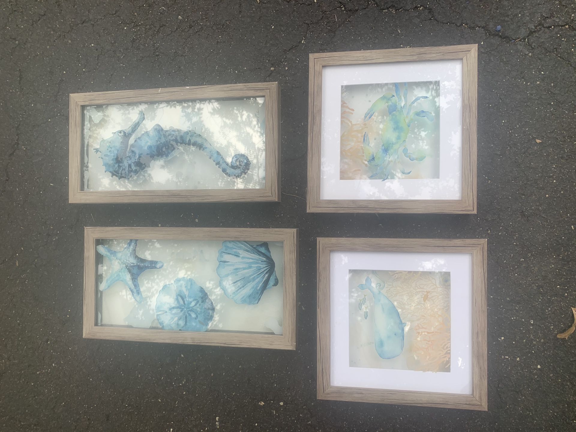 Shadow box dimensional glass sea ocean pictures