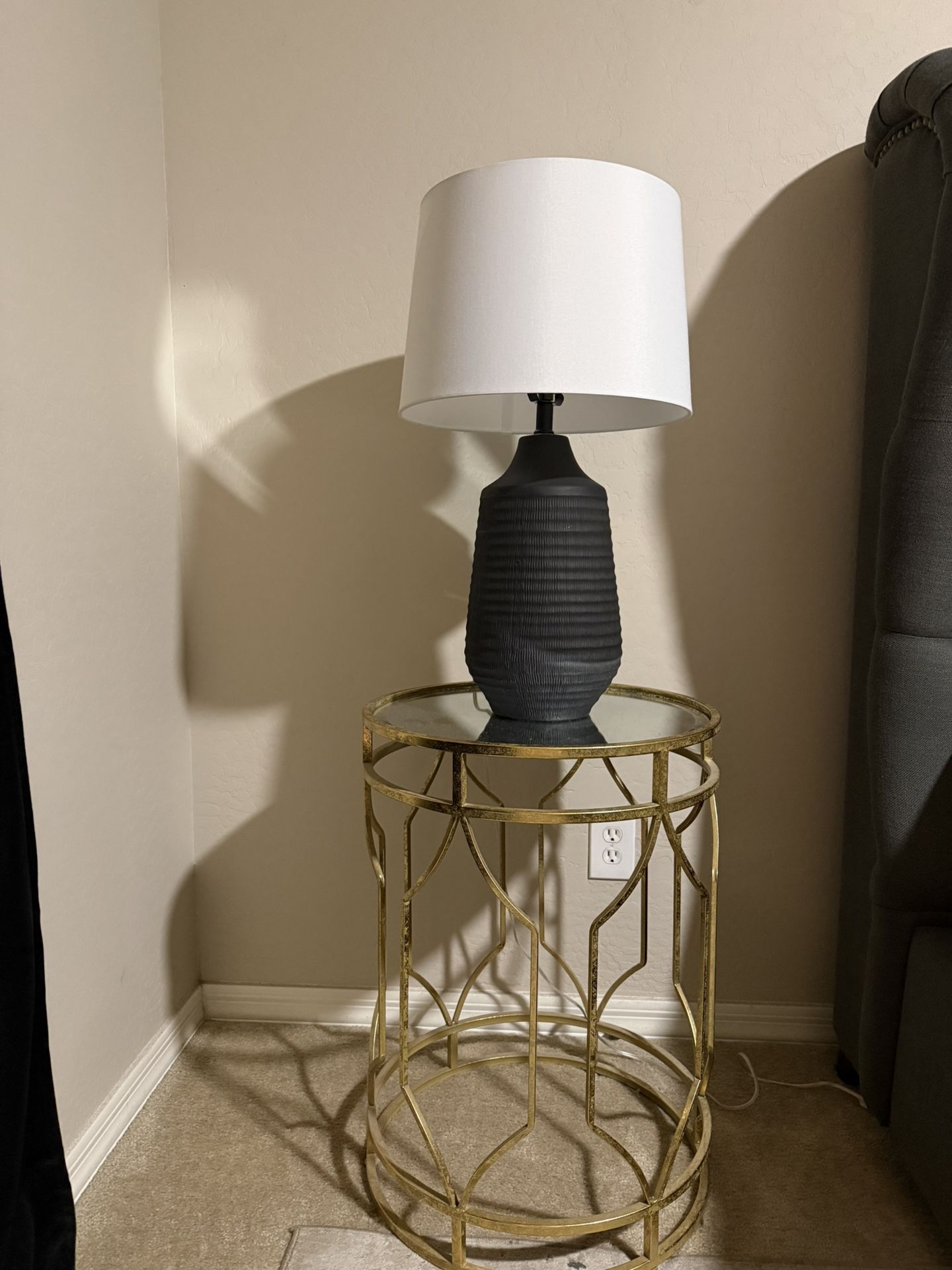 Set of 2 Gold Side Tables At Home + 2 Target Lamps