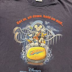 Vintage Disney California Adventure Screamin Rollercoaster T-Shirt Men’s Size XL