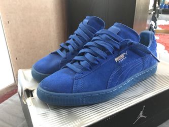 Blue suede puma shoes size 11