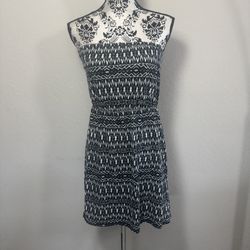 Mossimo Supply Co Strapless Mini Dress Size M Medium Black White Elastic Waist