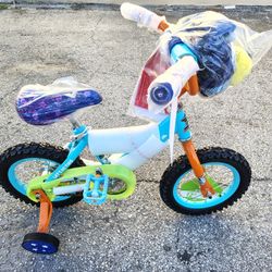 NEW 12" Dynacraft Bluey Kids Bike with Training Wheels, Plush Bag, For Ages 3-5
