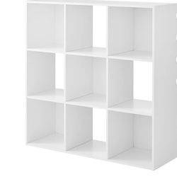 Mainstays 9 Cube Storage Organizer, White